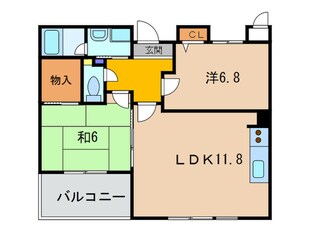 フローラル宝塚の物件間取画像